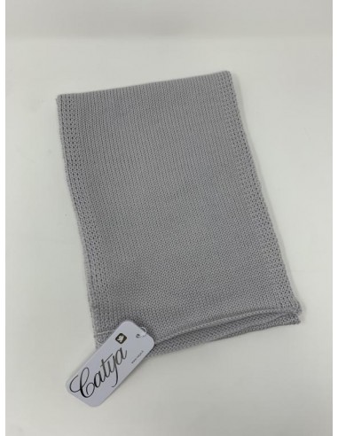 Sciarpa rasata 100% lana 130x20 colore grigio perla