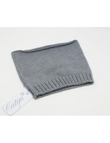 Collo neonato in 100% lana merino colore grigio