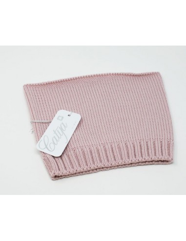 Neckband for baby in 100% merino wool colour pink